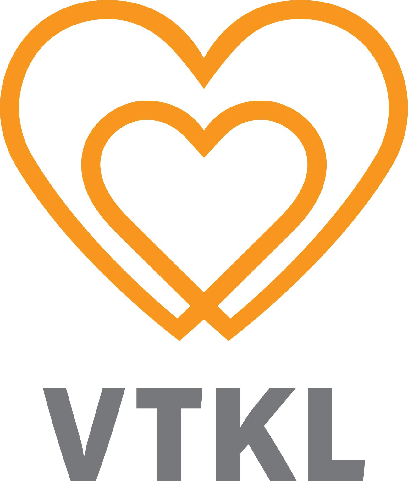 VTKL logo oranssi sydän.