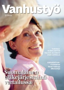 Vanhustyö-lehti 1/2022 kansikuva: Suomalainen eläkejärjestelmä vertailussa.