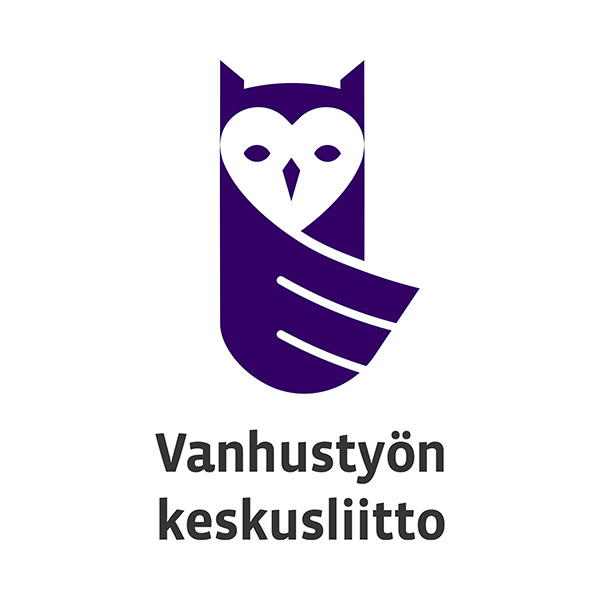 Vanhustyön keskusliiton pöllö logo.